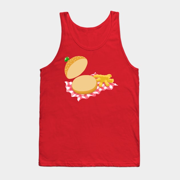 Nothing Burger Tank Top by jitterteez